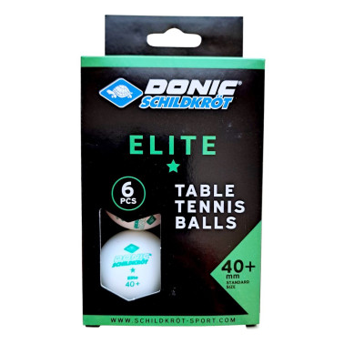 М'ячі Donic-Schildkrot 1* ELITE 40+ plastic (6шт) 
